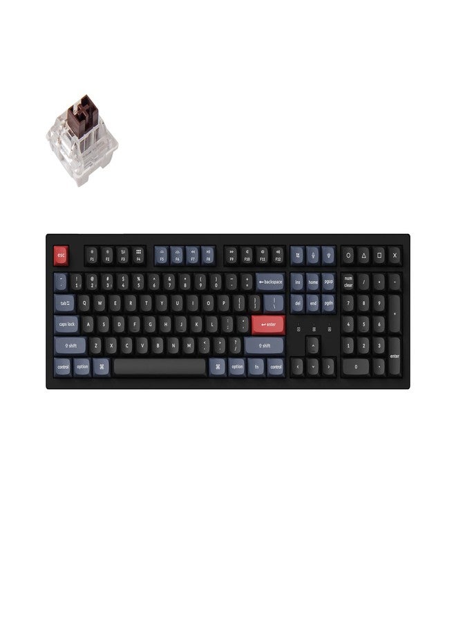 Keychron K10 Pro Wireless Custom Mechanical Keyboard, QMK/VIA Programmable Bluetooth/Wired White Backlight, Hot-swappable Keychron K Pro Brown Switch - For Mac Windows Linux - Image 1